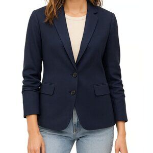 Banana Republic Navy Blue Classic Blazer 2 Petite Office Professional Business